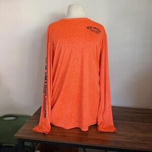 New Smyrna Beach FL Long Sleeve Shirt Orange Size Large